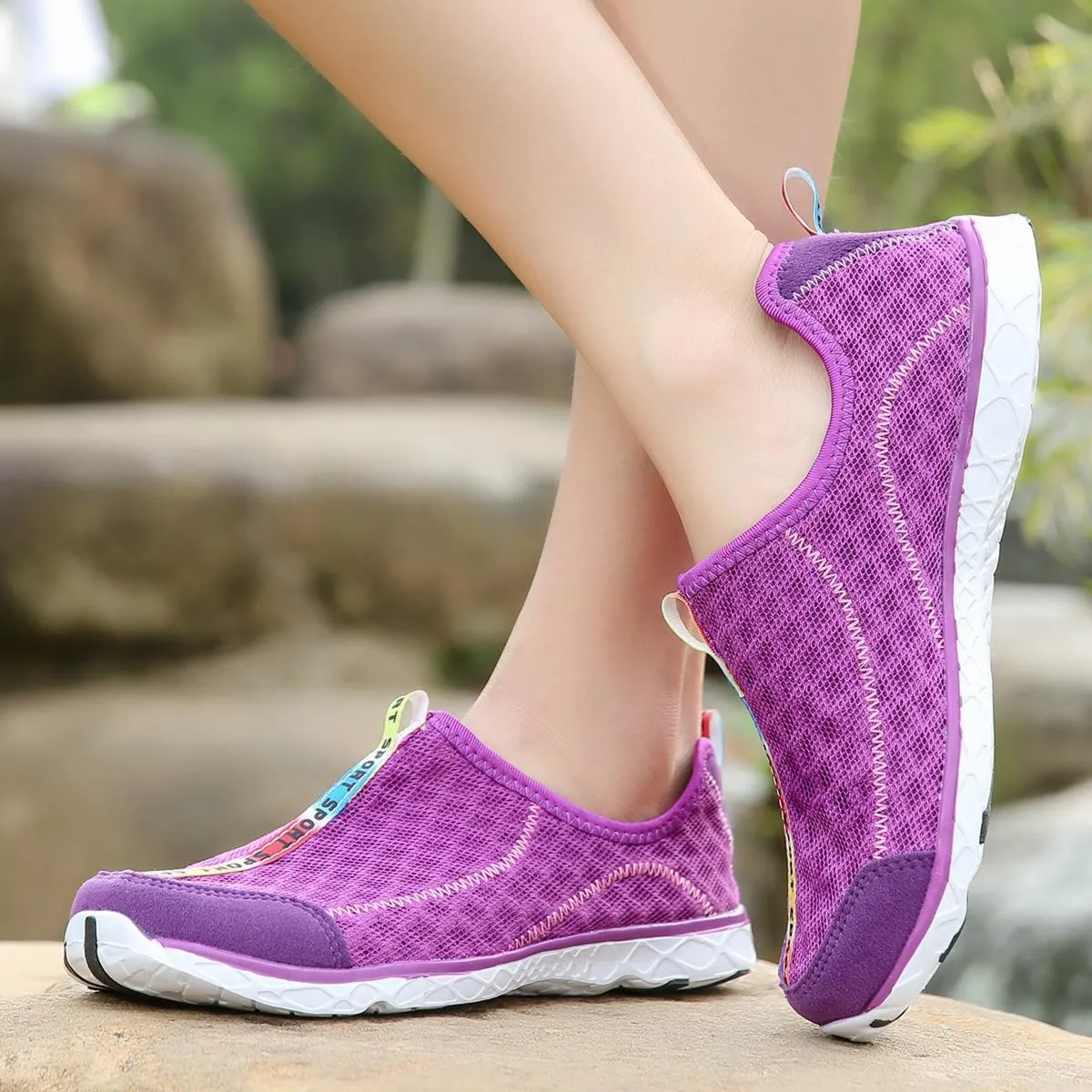 Women's Slip-on Wetsuit Trainers Lightweight Mesh Water Shoes