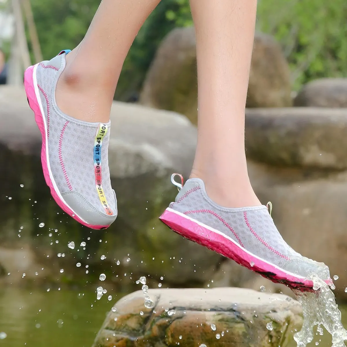 Women's Slip-on Wetsuit Trainers Lightweight Mesh Water Shoes